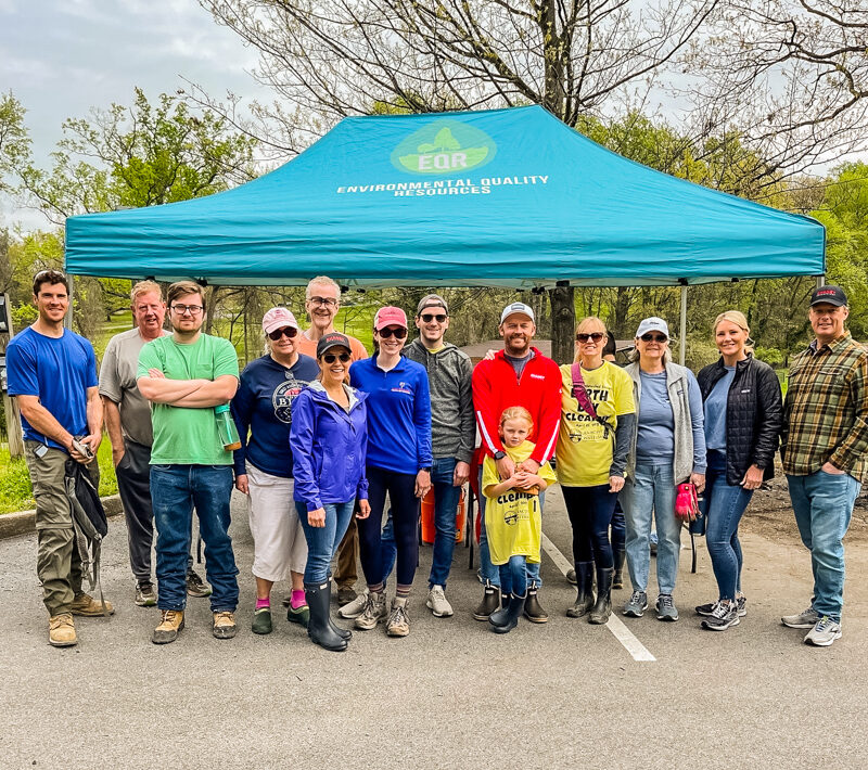 Group photo at the 2022 Stream Corridor Cleanup at Fort Dupont Park with EQR